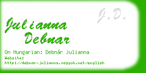 julianna debnar business card